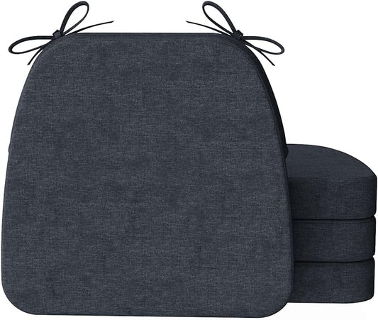AAAAAcessories D-Shaped Chair Cushions, Machine-Washable Cover, Charcoal Gray by AAAAAcessories