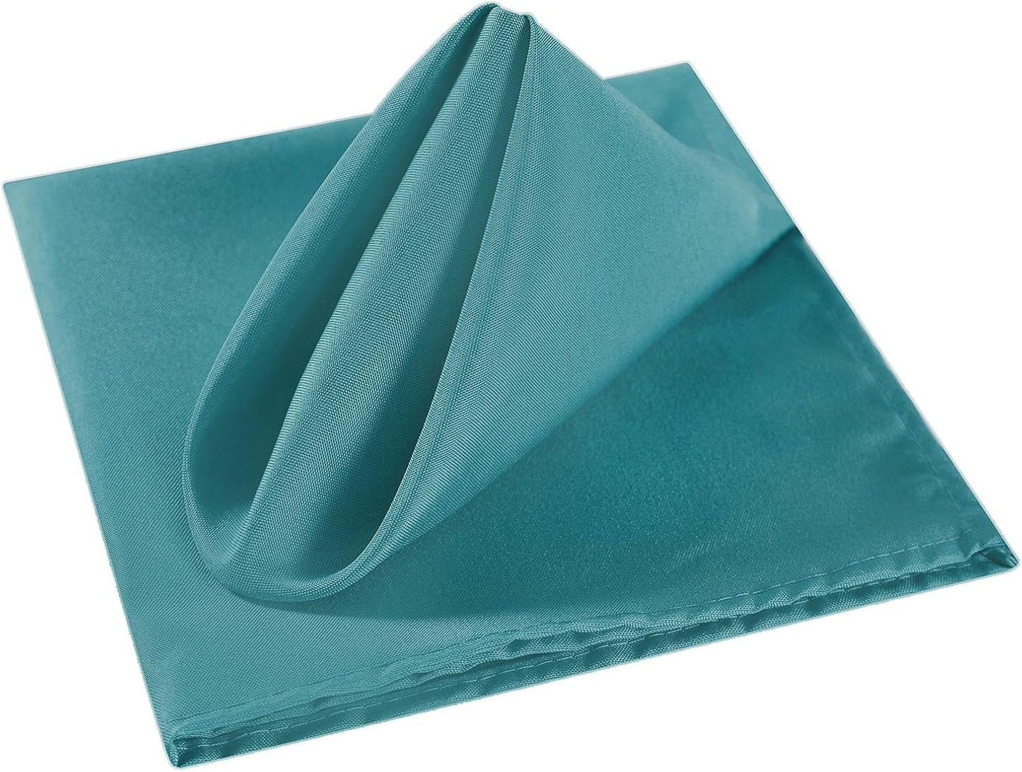 Cloth Napkins 17x17 inch Washable Polyester Dinner Napkins Soft Table Napkins for Wedding Party Dining Banquet(Teal,25PCS)
