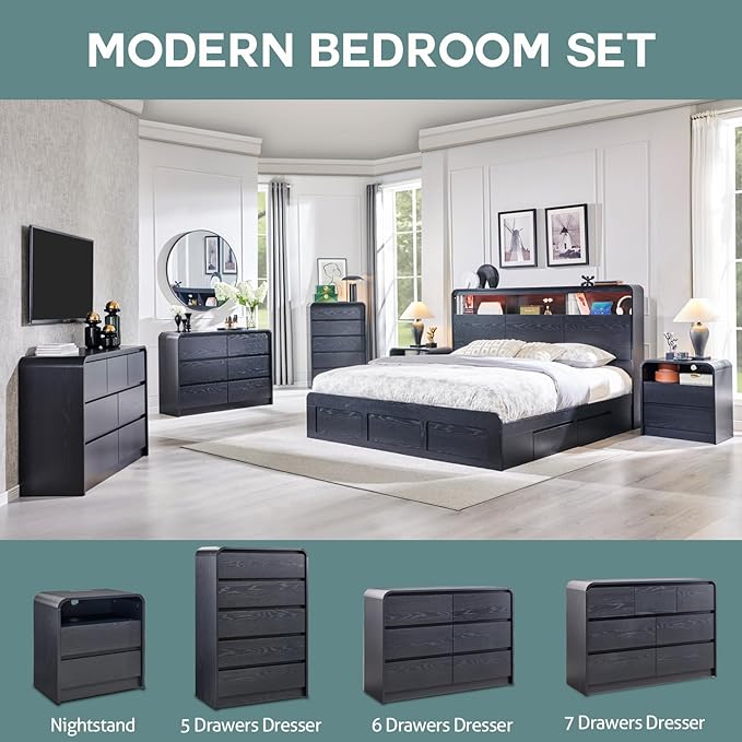 Aitjunz Modern 6 Drawers Dresser - Image 6