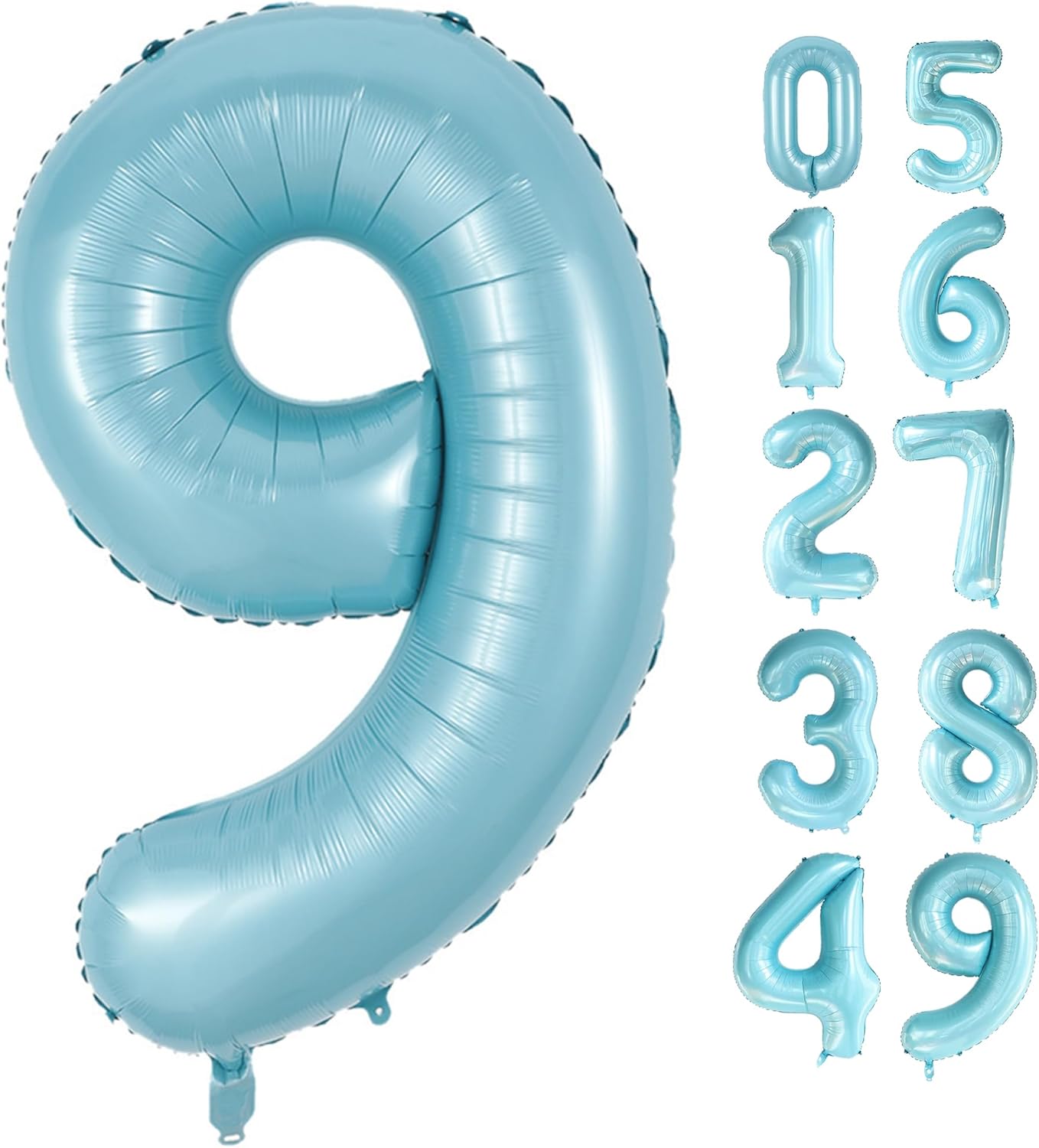 40 Inch Big Blue 9 Balloon Number Large Foil Helium Number Balloons 0-9 Jumbo Giant Happy 9th Birthday Party Decorations for Boy or Girl Huge Mylar Anniversary Wedding Party Supplies (Blue No 9)