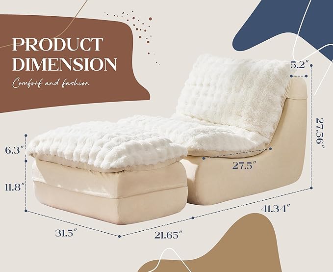 Hobestluk Sofa Couch Foam Sofa for Small Spaces Comfy Sofas - Image 2