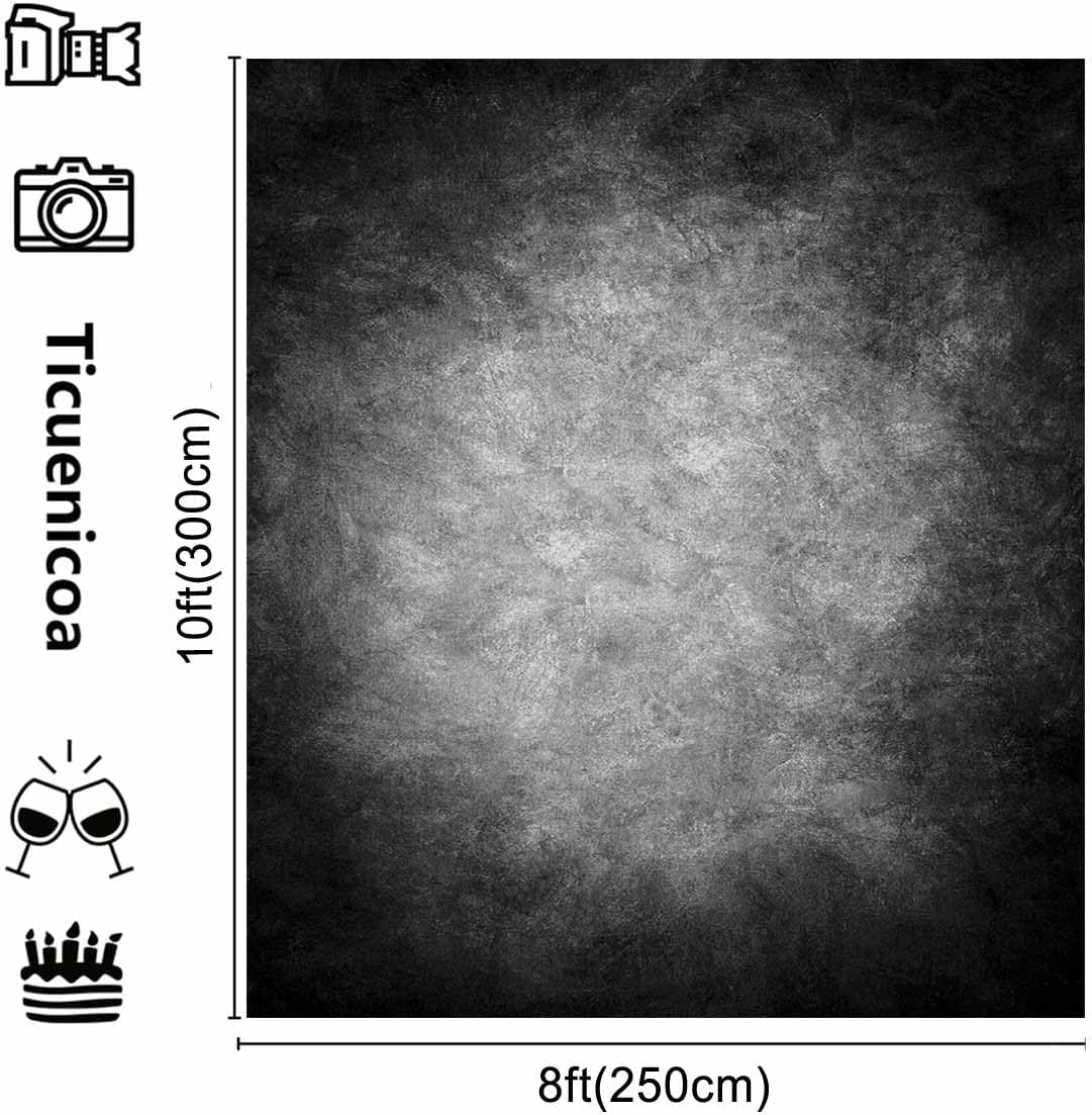 8x10ft Abstract Black Gray Portrait Photography Backdrops Photo Studio Prop Background for Children Adult