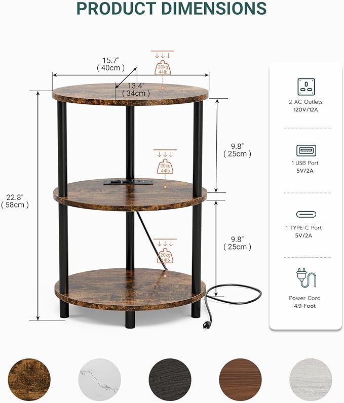 Small Round Side Table - Image 2