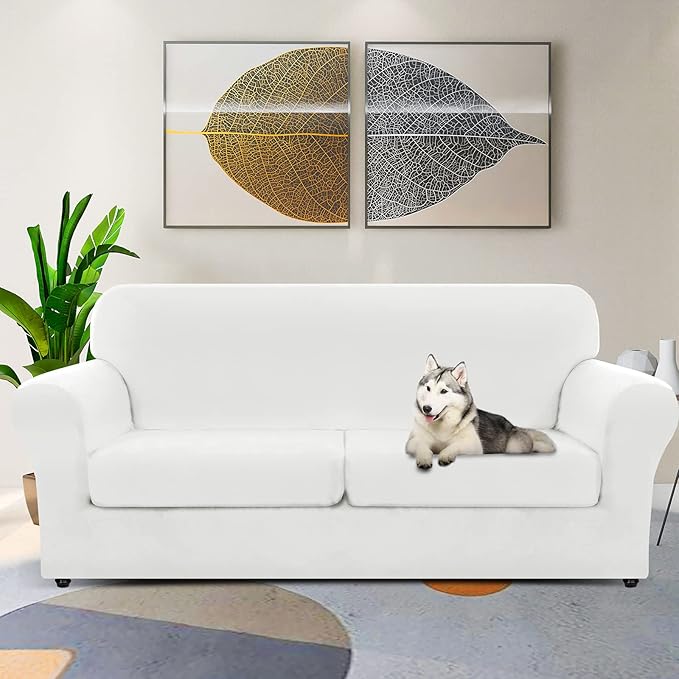 ZNSAYOTX Oversized Velvet 3 Piece Couch Cover - Image 2
