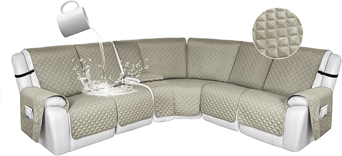 HDCAXKJ 100% Waterproof Reclining Sectional Couch Covers L Shape Recliner Sofa by HDCAXKJ