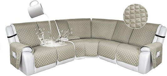 HDCAXKJ 100% Waterproof Reclining Sectional Couch Covers L Shape Recliner Sofa by HDCAXKJ