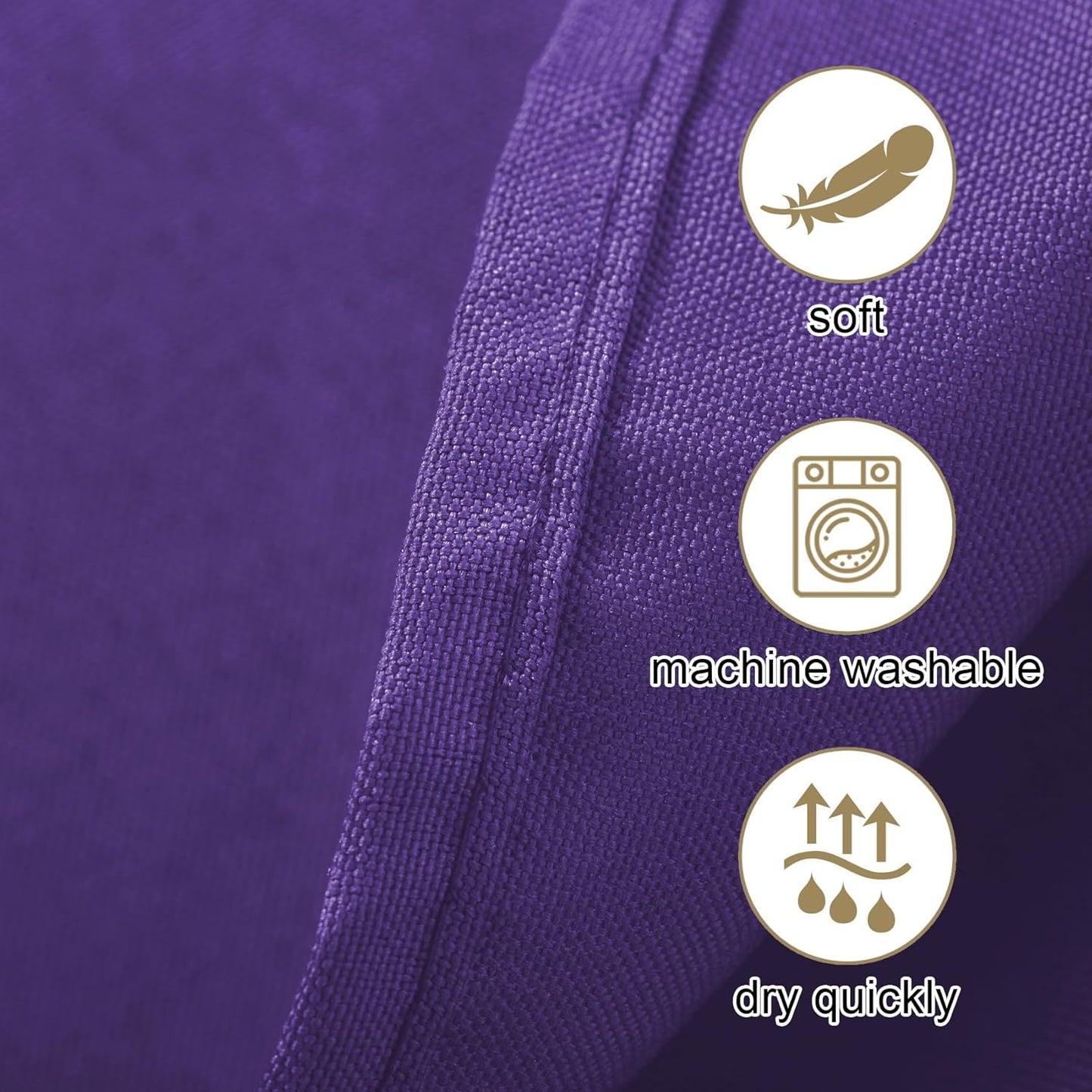 Ascoza 2pack 108 Inch Purple Round Tablecloth in Washable Polyester Fabric for Wedding/Banquet/Restaurant/Parties