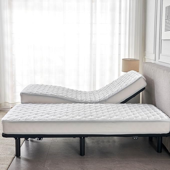 Waterproof Quilted Split California King Mattress Protector Pad - Image 9