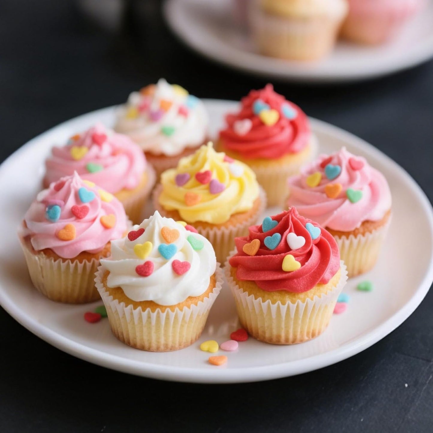 Edible Confetti Sprinkles,Colorful Heart-Shape Cake Decoration for Desserts,Rainbow Press Candy,Pastel Sprinkles for Cake Baking,Perfect For Birthday Party,Festival Baking Supplies,100g/3.53oz