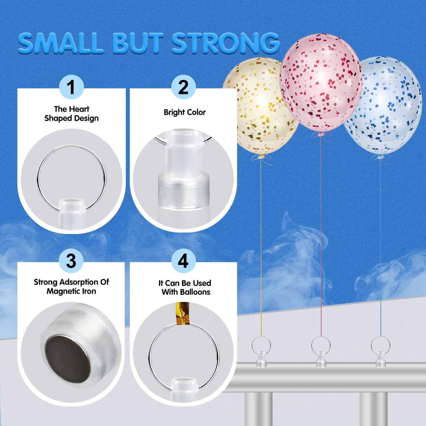 24PCS Balloon Weights Metallic Table Centerpiece Holders For Helium Balloon Accessories Small White Pendant For Birthday Wedding Chrismas Party (Round)