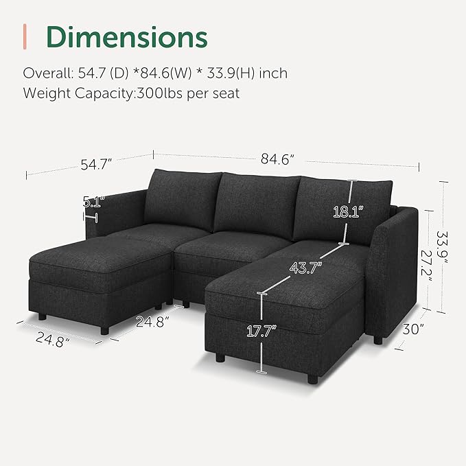 HONBAY Modular Sectional Sofa - Image 2