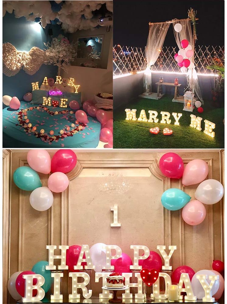 MUMUXI Marquee Light Up Letters | Large Light Up Numbers | Battery Powered and Bright with Every Letter of the Alphabet | For Wedding, Birthday, Party, Celebration, Christmas or Home Decoration (C)