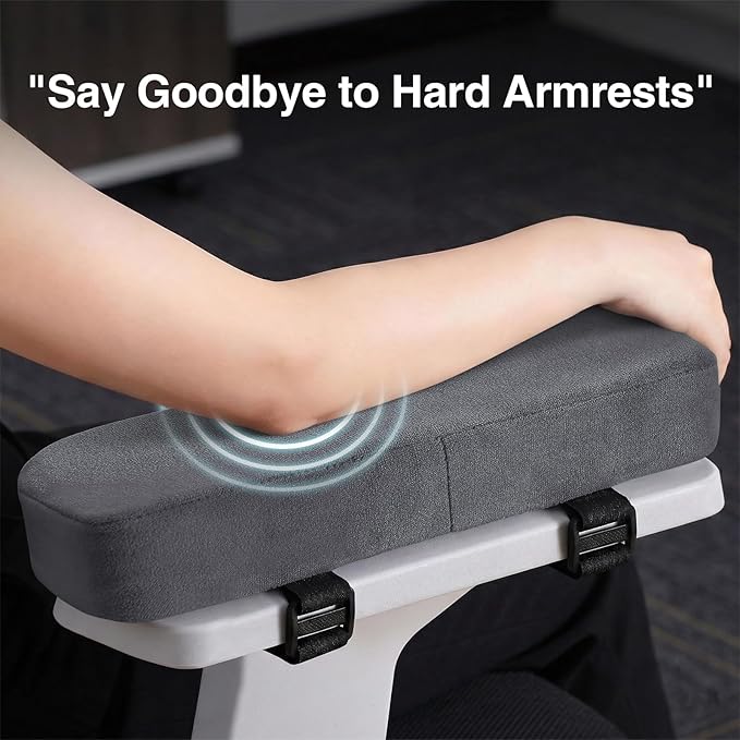 Smiry Ergonomic Office Chair Armrest Pads, Memory Foam Arm Rest Covers - Image 3