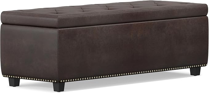 SIMPLIHOME Hamilton Storage Ottoman - Image 7