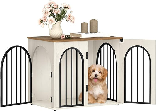 Hzuaneri 26.8'' Wooden Dog Crate Furniture, Indoor Dog Kennel Dogs Cage by Hzuaneri