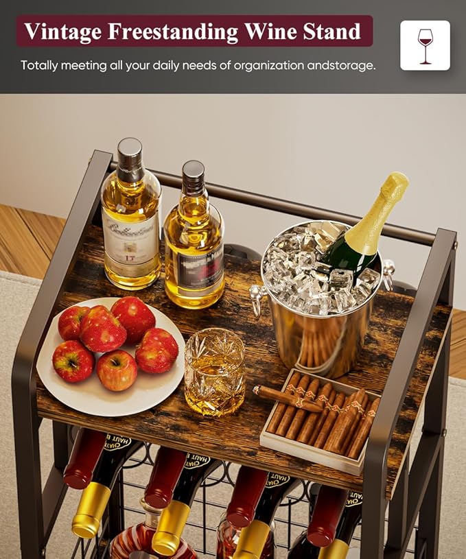 3-Tier Wine Rack Freestanding Floor - Image 3
