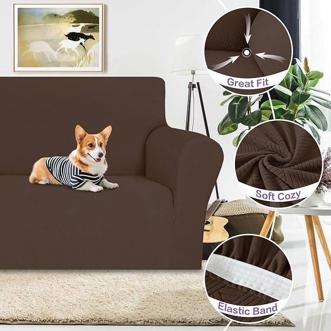 ZNSAYOTX Oversized Super Stretch Couch Cover, New Striped Sofa Covers - Image 2