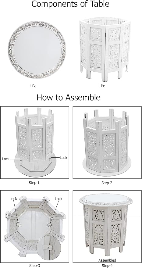 COTTON CRAFT Solid Wood Accent End Table - Image 9