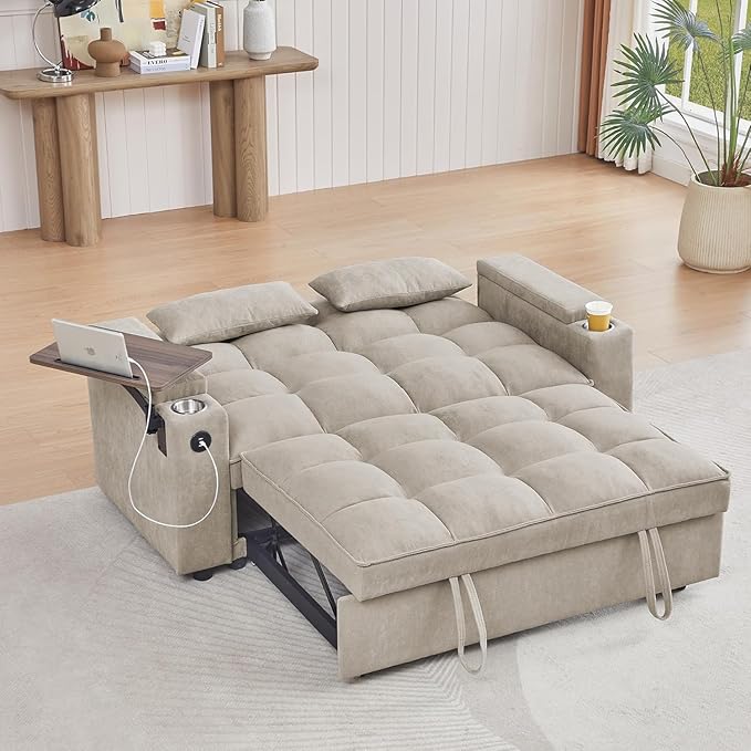 Auvsoce 65" Loveseat Sofa, Modern Couches - Image 4