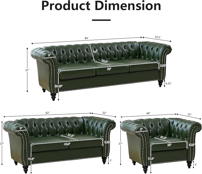 Mid-Century Sofa Chair, Faux Leather Accent Chair - Image 2