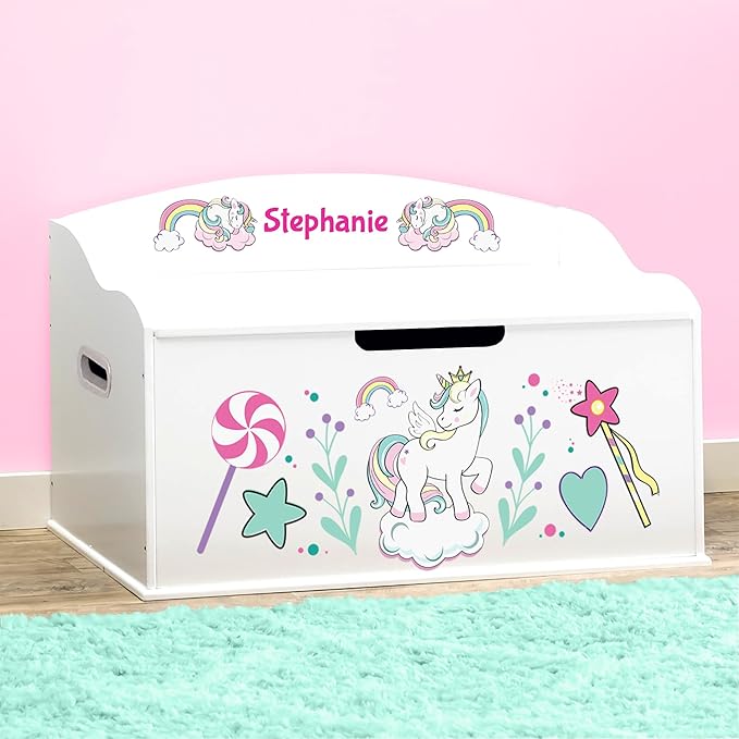 DIBSIES Personalized Creative Wonders Toy Box, Unicorns & Rainbows, 30 x 19.25 - Image 7