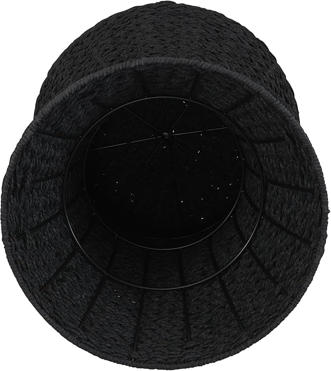 Household Essentials Black Paper Rope Hourglass Side Table - Image 5