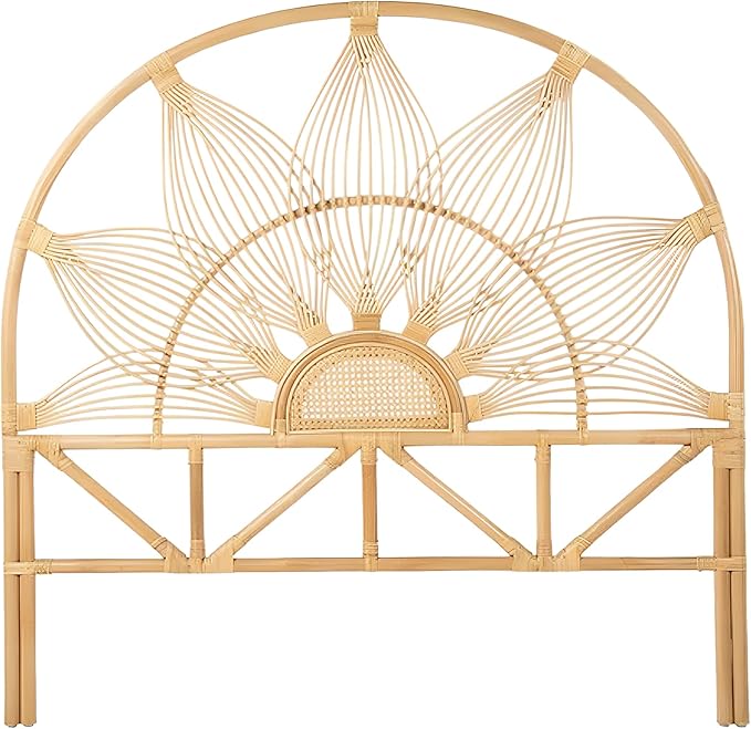 Kouboo Sunflower Rattan Queen Headboard Bedroom Bedroom Furniture Headboard by KOUBOO