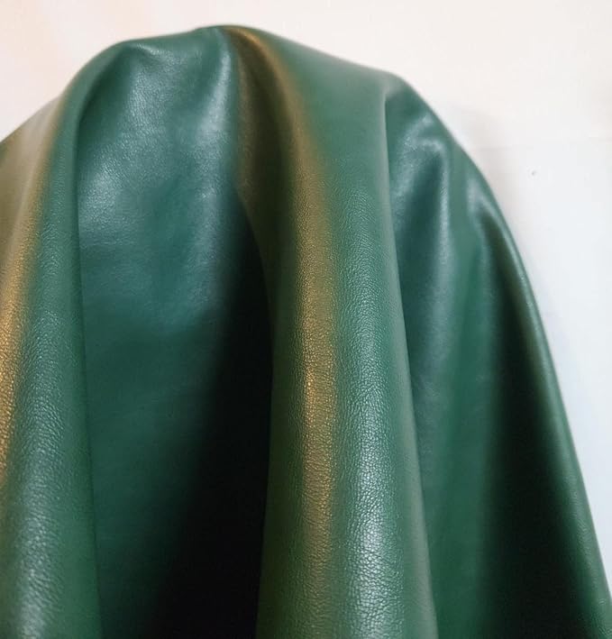 NAT Leathers | Hunter Green Soft Faux Vegan Leather PU | 4 Yards Cut by The - Image 4