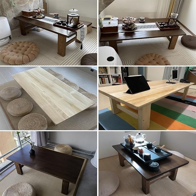 Japanese Floor Table, Vintage Tea Table Low Table, Rectangular Style Tatami - Image 5