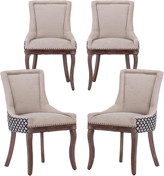 Modern Dining Chairs Set of 4, High Back Dining Chairs Side Chairs by MZDOO