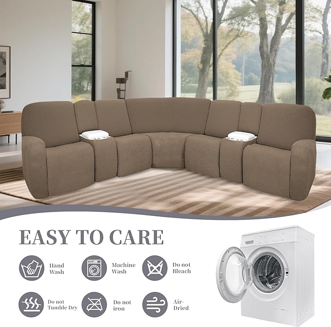 100% Waterproof Sectional Recliner Couch Covers - Image 8
