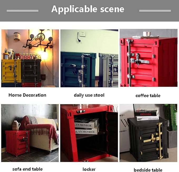ZHAOYONGLI-End Tables Industrial Nightstand Table, New - Image 9