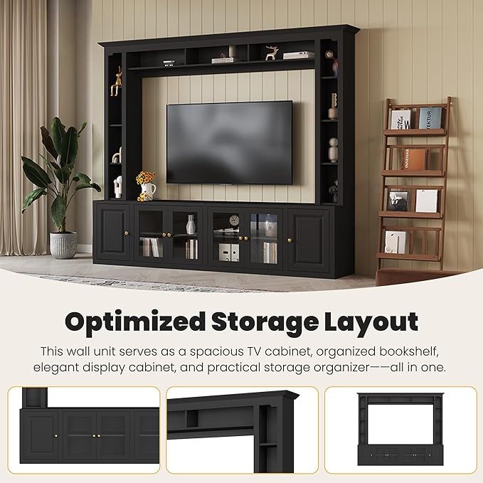 Merax Modern 4 Piece Entertainment Wall Unit - Image 4