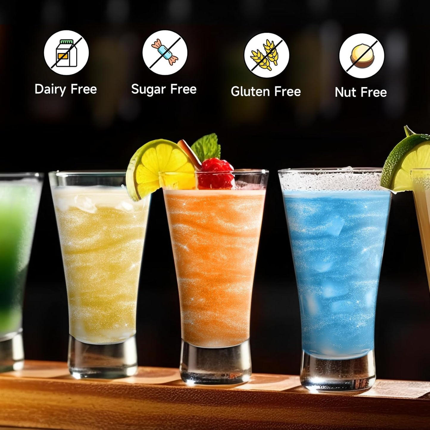 JIUPIN Edible Glitter - 8 Colors Luster Dust Edible, Edible Glitter Powder, Food Grade Cake Decorating Shimmering Glitter for Drinks, Chocolate, Candy, Chocolate - 3g/bottle