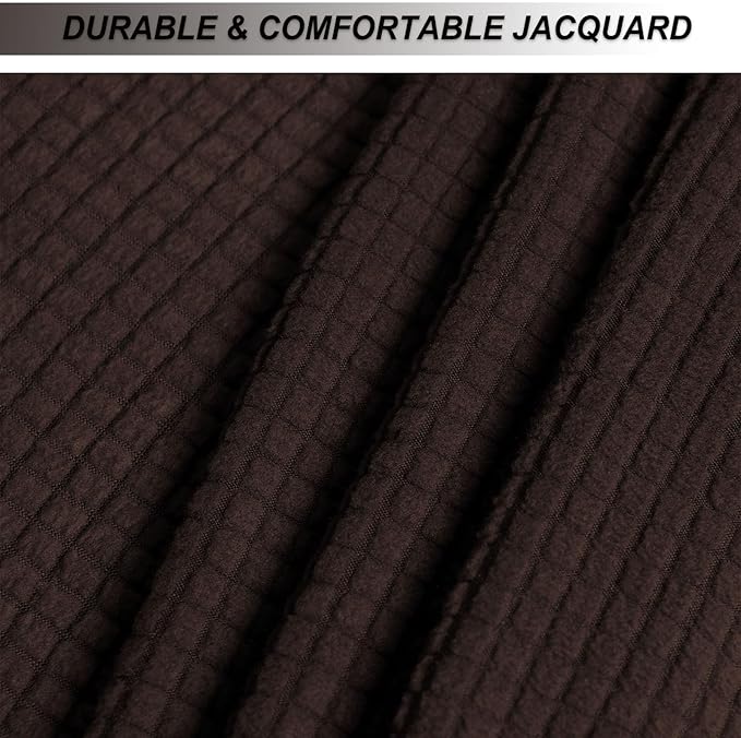 NeColorLife Stretch Ottoman Cover Square Oversized Soft Knitted Jacquard Thick - Image 3