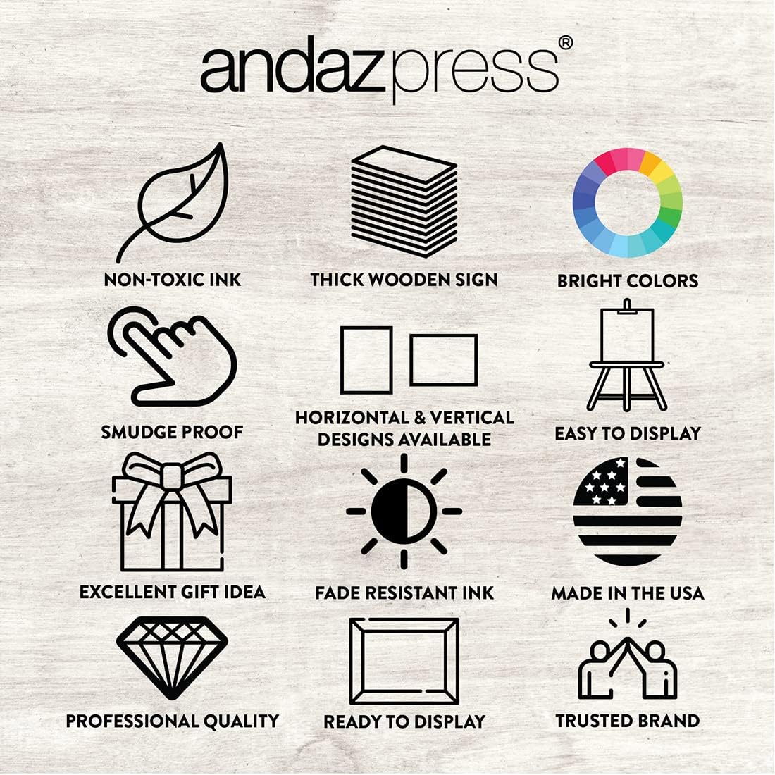 Andaz Press Large Wooden Welcome Sign for Wedding, Rustic Welcome Sign 16" x 20" Custom Names & Date, Woodland Wedding Signage, English Oak MDF Wood Finish Wedding Reception Indoor Outdoor Signs