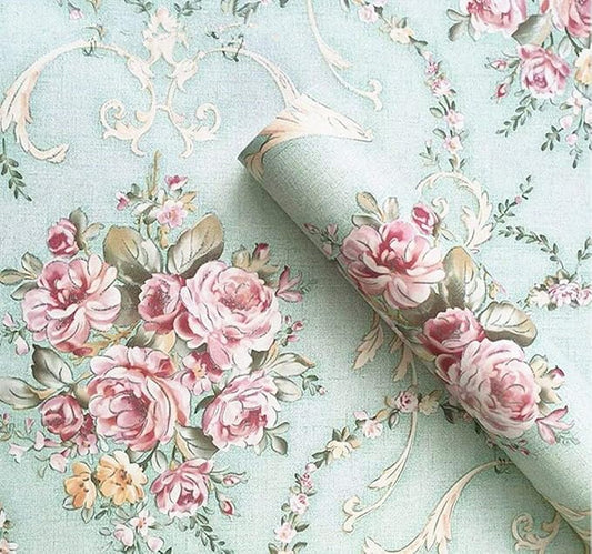 Vintage Floral Self Adhesive Wall Paper Shelf Liner Funitures Dresser Drawer by UPREDO