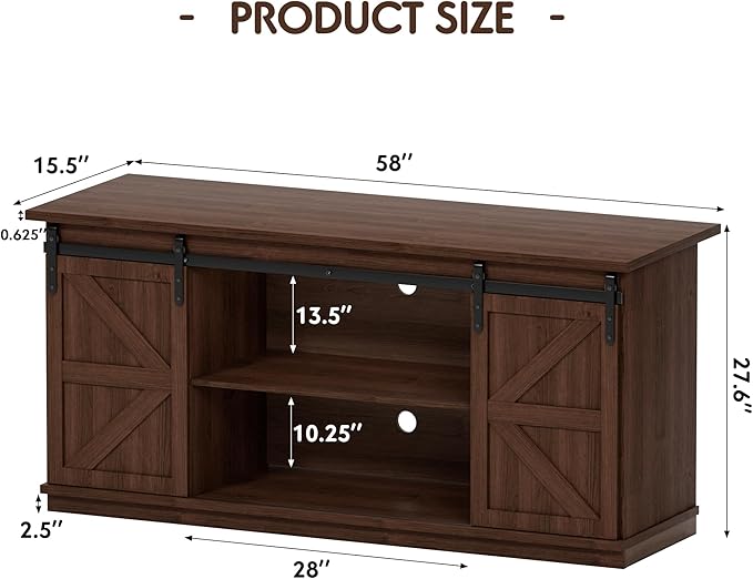 Shahoo Farmhouse Sideboard Buffet Cabinet, Coffee Bar Storage - Image 2