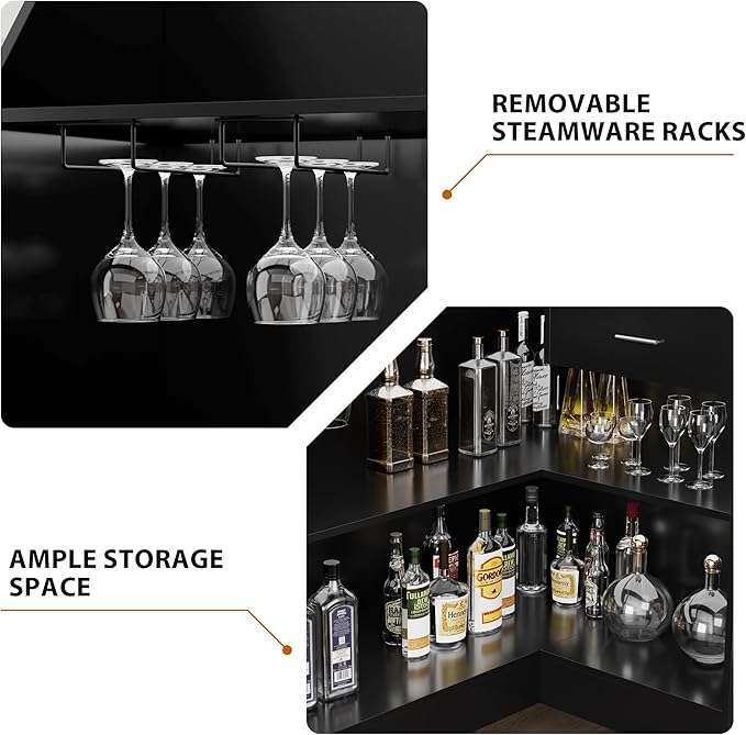 Godchoices L Shaped Home Bar Unit - Image 6