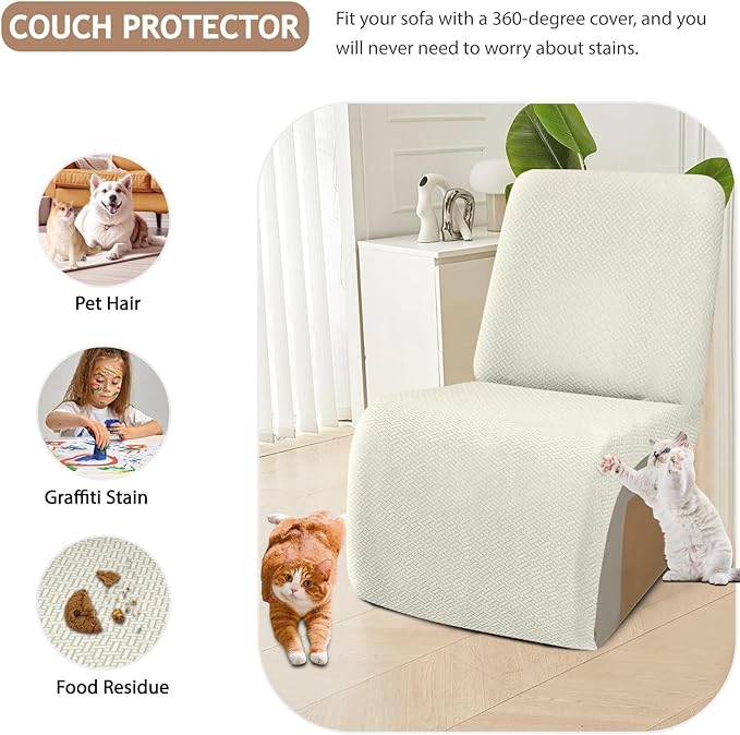 ALIECOM 100% Waterproof Recliner Sectional Couch Covers L Shape Stretch Corner - Image 6