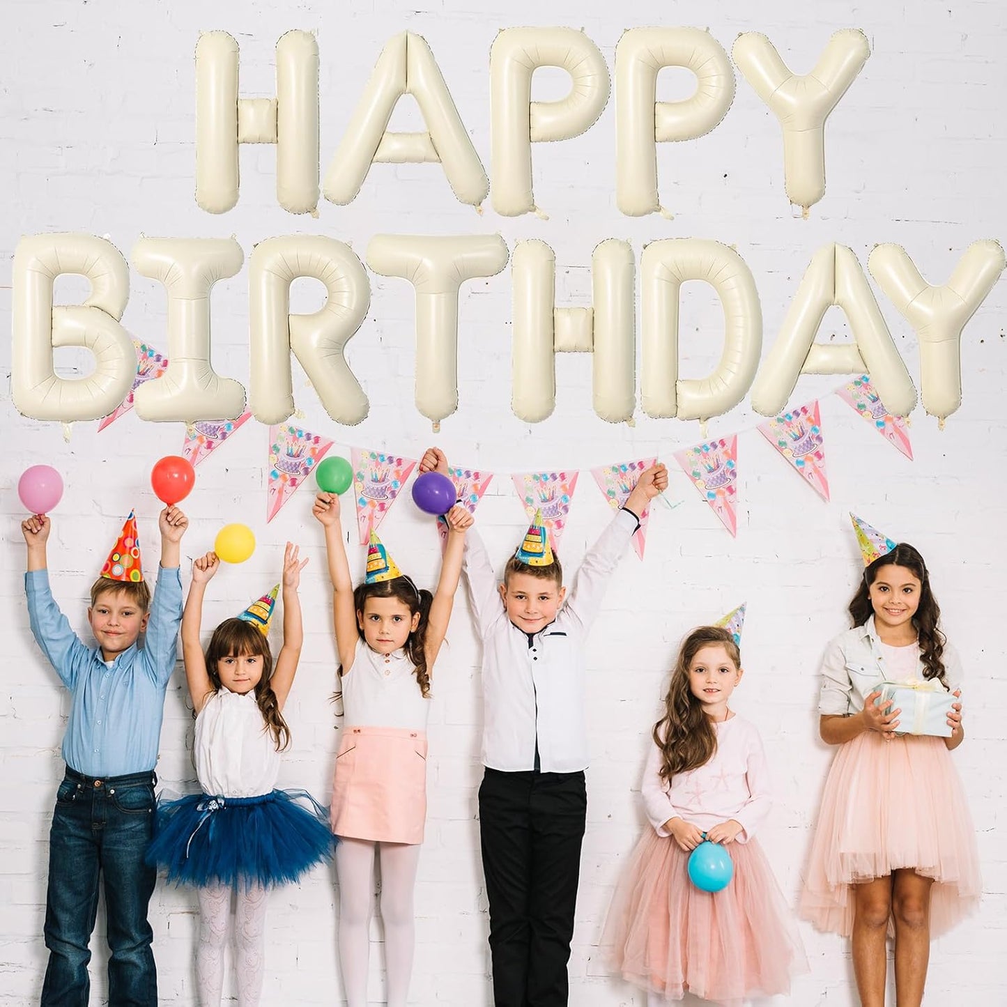 40 Inch Letter Balloons T, Big Custom A-Z Alphabet Foil Name Balloon Cream White, Self Inflating Beige Customize Helium Balloon Letters T for Women Girls Birthday Bride Baby Shower Party Decorations