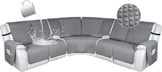 HDCAXKJ 100% Waterproof Reclining Sectional Couch Covers L Shape Recliner Sofa by HDCAXKJ