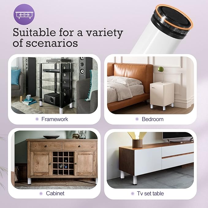 16 Inch Metal Furniture Legs Stainless Steel Adjustable Legs White Metal Legs - Image 7