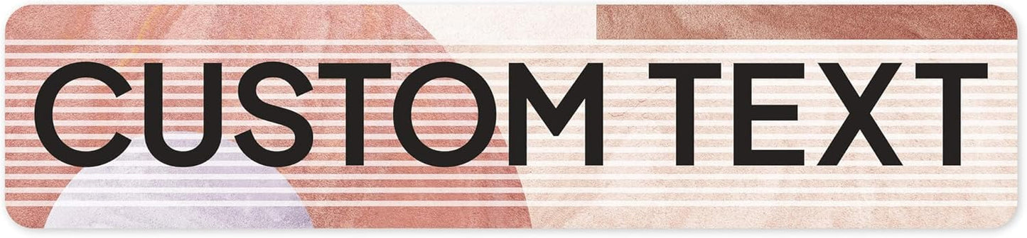 Custom Sign, Custom Street Sign, 11 Font Colors, 13 Font Styles, 4 Hole Options, 22 Sizes, 4x18 Inches, Rust Free DiBound, Fade Resistant, Made in USA by My Sign Center (Mid-Century Modern 1)