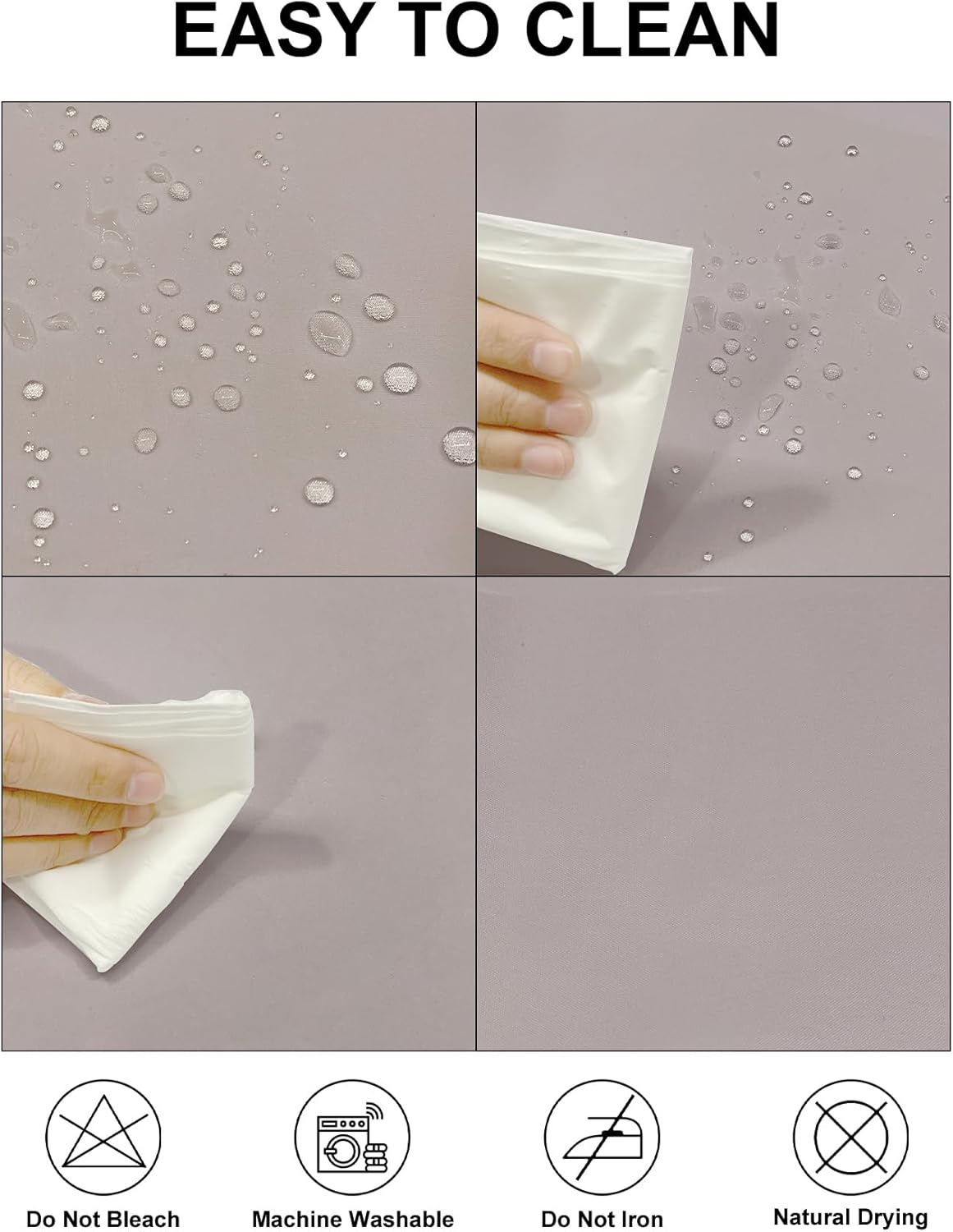 Fokitut 2 Pack Waterproof Round Tablecloth, 108 Inch, Stain Resistant and Wrinkle Polyester Table Cloth, Fabric Table Cover for Kitchen Dining, Wedding, Party, Holiday Dinner-Silver