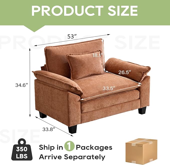 Oprisen Modular Sectional Sofa, Comfy Cloud Couch Sectional Sofa, Chenille Sofa - Image 7