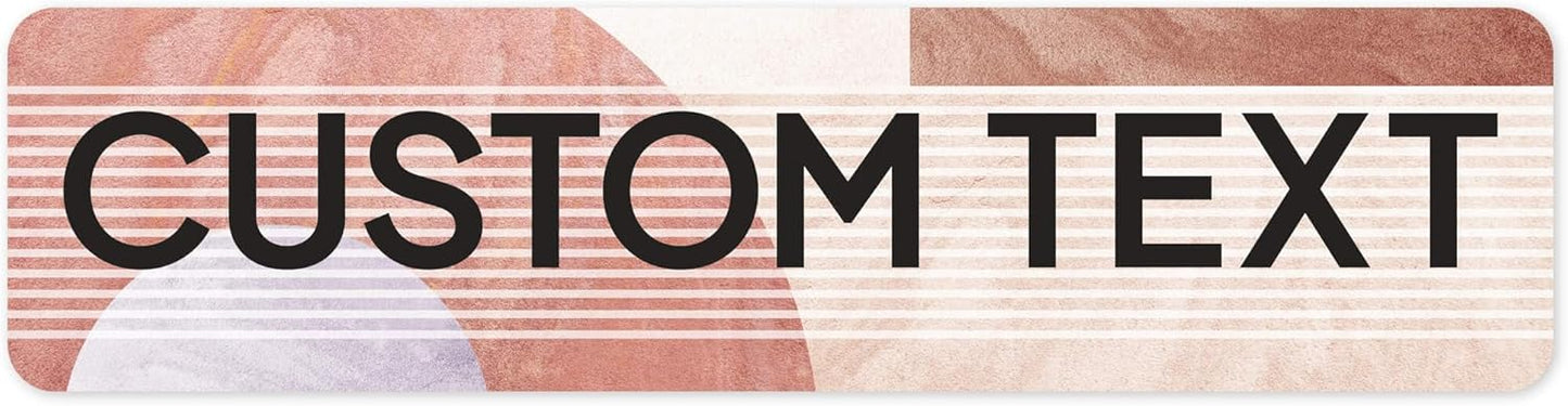 Custom Sign, Custom Street Sign, 11 Font Colors, 13 Font Styles, 4 Hole Options, 22 Sizes, 12x48 Inches, Rust Free DiBound, Fade Resistant, Made in USA by My Sign Center (Mid-Century Modern 1)