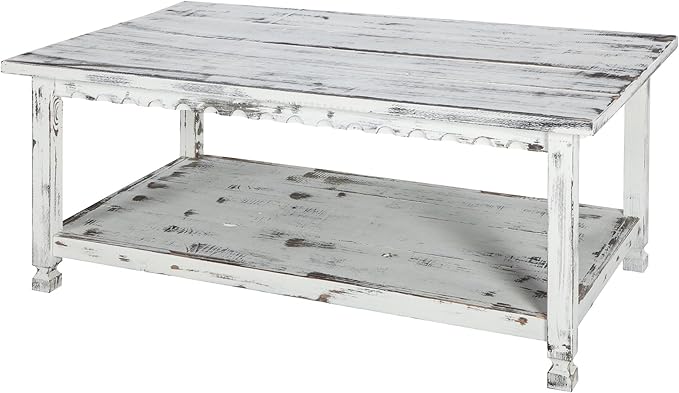 Country Cottage 42-Inch Farmhouse Coffee Table - Image 7