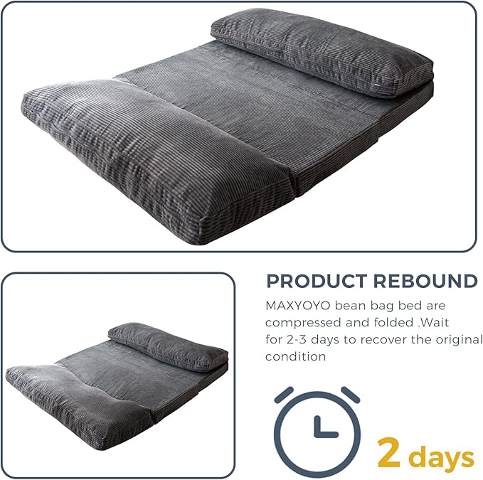MAXYOYO Folding Sofa Bed, Extra Thick and Long Floor Sofa Convertible Sleeper - Image 5