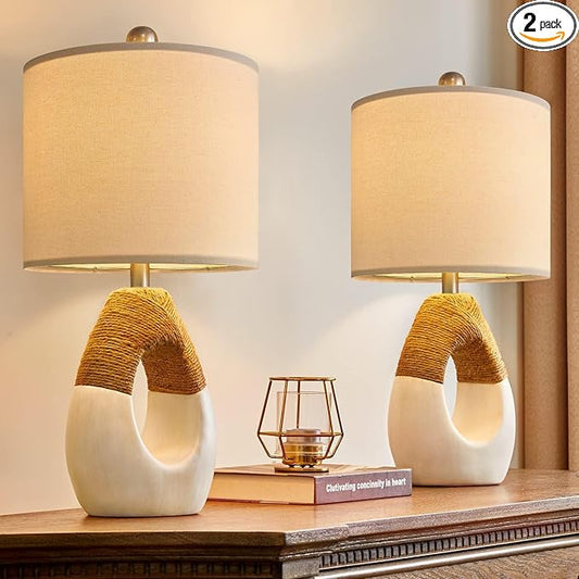 OYEARS 19'' Small Boho Table Lamps by OYEARS